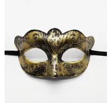 Altın Renk Eskitme Maskeli Balo Maskesi – Venedik Tarzı Parti Maskesi