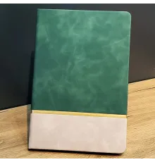 Altın Şeritli Yeşil Deri Not Defteri