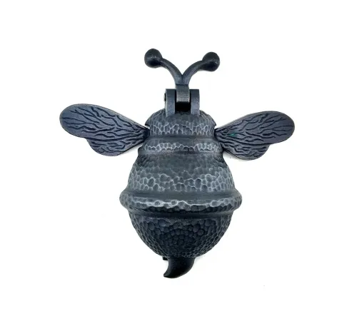 Antika Tarz Dekoratif Pirinç Arı Kapı Tokmağı, Taktak - Büyük, 163x150mm, Oksit