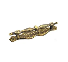 Antika Tarz Dekoratif Pirinç Aynalı Mobilya Çekmece Kulbu - 23x115mm, Antik