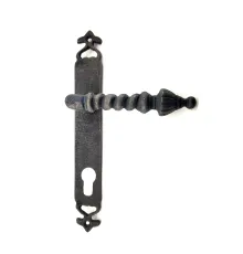 Antika Tarz Dekoratif Pirinç Burma Oda Kapı Kolu - 247x35 mm, Oksit