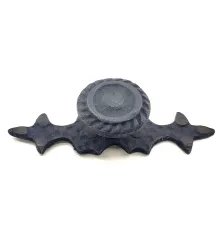 Antika Tarz Dekoratif Pirinç Çizgili Düğme - 25x80 mm, Oksit