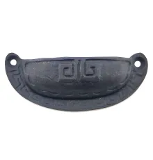 Antika Tarz Dekoratif Pirinç Çizgili Tas Mobilya Kulbu - 37x90 mm, Oksit