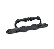 Antika Tarz Dekoratif Pirinç Dar Yan Çekme Kapı Kolu - 225x37 mm, Oksit