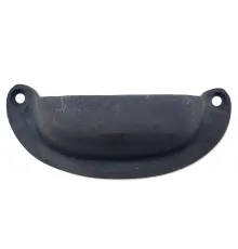 Antika Tarz Dekoratif Pirinç Düz Tas Mobilya Kulbu - 37x87 mm, Oksit