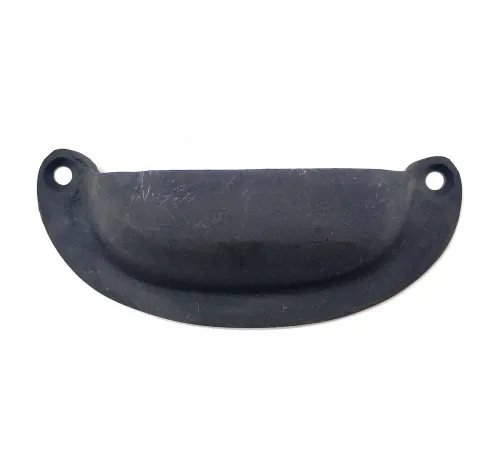 Antika Tarz Dekoratif Pirinç Düz Tas Mobilya Kulbu - 37x87 mm, Oksit