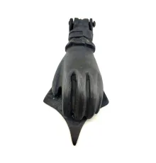 Antika Tarz Dekoratif Pirinç El Kapı Tokmağı, Taktak - 167x75 mm, Oksit