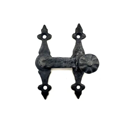 Antika Tarz Dekoratif Pirinç Kapı, Pencere Mandalı - 82x65 mm, Oksit