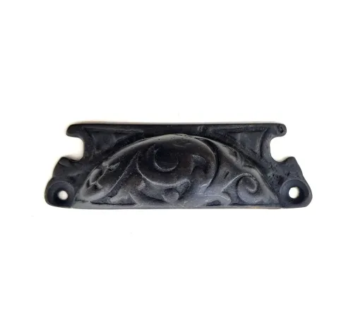 Antika Tarz Dekoratif Pirinç Lale Tas Mobilya Kulbu - 30x90 mm, Oksit