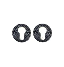 Antika Tarz Dekoratif Pirinç Oda Kilit Rozeti - 49mm, Oksit