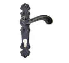 Antika Tarz Dekoratif Pirinç Okyanus Oda Kapı Kolu - 230x46 mm, Oksit