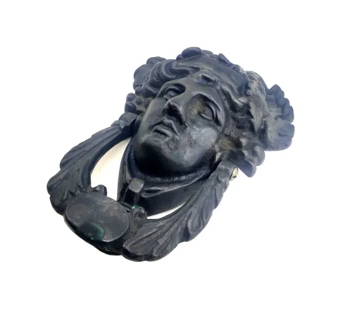 Antika Tarz Dekoratif Pirinç Sezar Kapı Tokmağı, Taktak - Oksit