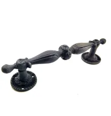 Antika Tarz Dekoratif Pirinç Sütun Çekme Kapı Kolu - 219x49 mm, Oksit