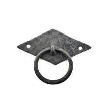 Antika Tarz Dekoratif Pirinç Yan Baklava Kapı Kulbu - 41x82 mm, Oksit