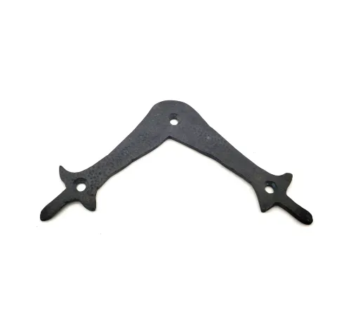 Antika Tarz Dekoratif Pirinç Zambak Gönye - Üst, 107x107 mm, Oksit