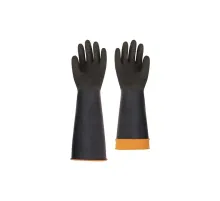 Asit Eldiveni Siyah Kauçuk 45 cm ( Kısa TIRTIKLI ) TdrTR