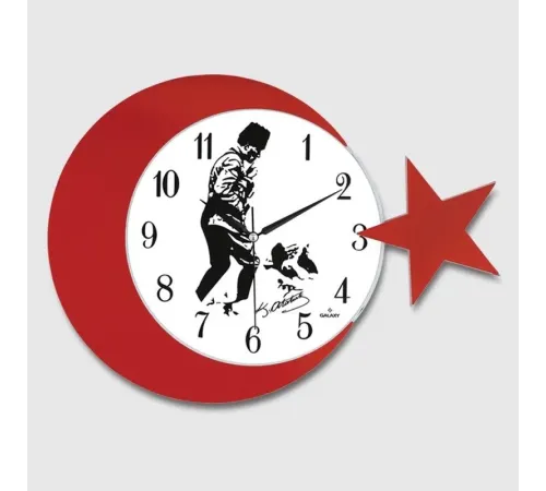 Ay Yildiz Duvar Saati 134-3