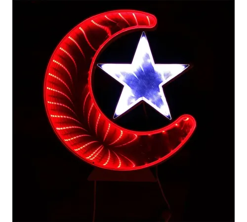 Ay Yıldız Işık Pano Türk Bayrağı Bm-079