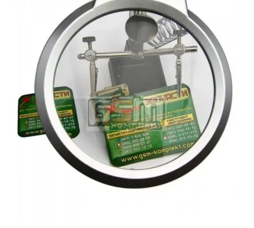 Ayarlanabilir Başlıklı Elektronikçi Yardım Lehim Standı Ile Ledli Büyüteç