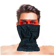 Baf Bandana Çoklu Kafatası Mavi Siyah Maske