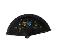 Bambu Çift Taraflı Siyah Yelpaze 12 li Paket