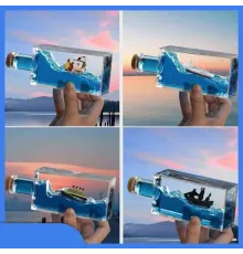 Batmayan Gemi Şişe Akvaryum