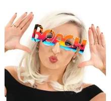 Beach Yazılı Parti Gözlüğü Yaza Merhaba Hawaii Show Gözlüğü 19x6 cm