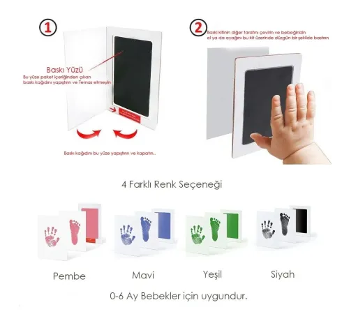 Bebek El Ve Ayak Izi Anı Baskı Seti