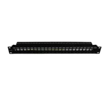 Beek 19" 1U 24 port Modüler Patch Panel, Zırhlı/Shielded (Keystone Jacklar haricen temin edilmelidir)<br>
Beek 19" 1U Modular Patch Panel, 24-port Shielded (keystone jacks not included)