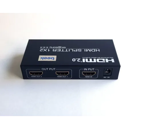 Beek 2 Port 4K HDMI Çoklayıcı, HDMI 2.0, HDCP 2.3, 4K60Hz, 1080P 60Hz<br>
Beek 2 Port 4K HDMI Splitter, HDMI 2.0, HDCP 2.3, 4K60Hz, 1080P 60Hz