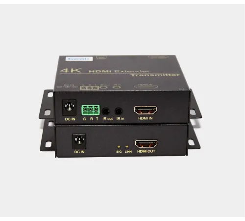 Beek 4K HDMI HDBaseT Sinyal Uzatma Cihazı, 1080p@60Hz (70 metre), 4K/UHD@30Hz ve 60Hz (40 metre),  Alıcı (Receiver) ve Verici (Transmitter) Birim dahil<br>
Beek 4K HDMI Extender, 1080P/70 metre, 4K/40 metre