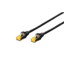 Beek CAT 6A SFTP/PIMF (Pairs In Metal Foil) Patch Kablosu, LSZH, 0,25 metre, AWG 26, Siyah Renk