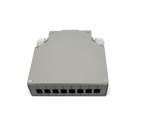 Beek DIN-Ray için Ek Kutusu, 8 x LC/Duplex Coupler için<br>
Beek Din Rail Distribution Box for 8 LC/DX Couplers