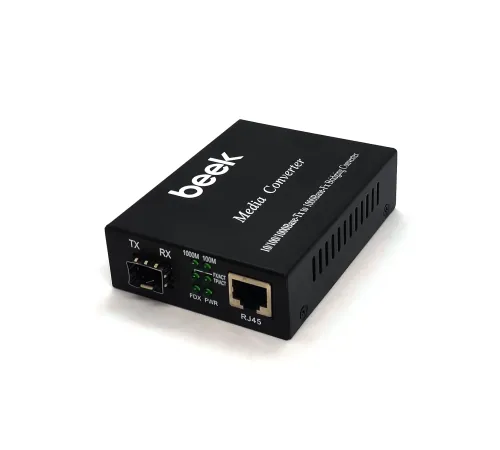 Beek Gigabit Ethernet to Gigabit SFP Media Converter<br>
Beek 10/100/1000Base-T to 1000Base-Fx Media Converter, GE SFP Slot