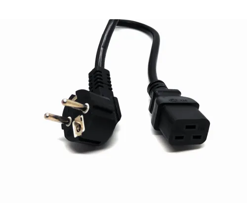Beek Güç Kablosu, Schuko to C19 1.8 mt H05VV-F 3* 1.5mm2<br>
Beek Power Cable Schuko to c19 1.8m, H05VV-F 3*1.5mm2