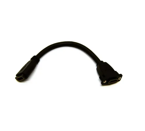 Beek HDMI Panel Montaj Tipi Çevirici, HDMI Dişi <-> HDMI Dişi Vidalı, Altın Kaplama, 0.15 metre