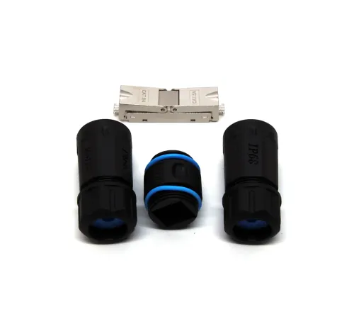 Beek IP68 Dış Mekan Coupler, LAN Kablosu Uzatmak için CAT6A STP IDC <-> IDC<br>
Beek IP68 Outdoor Coupler for LAN cable extension CAT6A STP IDC to IDC