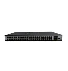 Beek L3 Yönetilebilir PoE+ Switch<br>
48 x 10/100/1000Mbps IEEE802.3af/at PoE+ port (Port başına 30.8 watt) (PoE Güç Bütçesi maks. 500 Watt)<br>
4 x 1/10G Base-X SFP+ yuva<br>
1 x Konsol port<br>
1 x USB port<br>
6KV surge ko