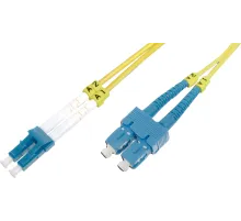 Beek LC-SC Fiber Optik Patch Kablo, 9/125 µ, Singlemode, 3.0mm, Duplex, OS2, LSZH, 15 metre