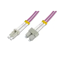 Beek LC-SC Fiber Optik Patch Kablo, Multimode OM 4 50/125 Duplex, 3.0mm, LSZH, 10 metre