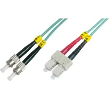 Beek ST-SC Fiber Optic Patch Cable, Multimode OM 3 50/125 Duplex, 3.0mm, LSZH, 10 meter