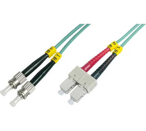 Beek ST-SC Fiber Optic Patch Cable, Multimode OM 3 50/125 Duplex, 3.0mm, LSZH, 10 meter