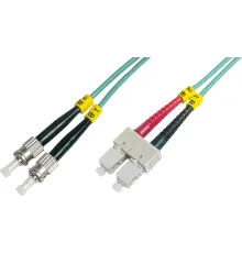 Beek ST-SC Fiber Optic Patch Cable, Multimode OM 3 50/125 Duplex, 3.0mm, LSZH, 15 meter