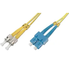 Beek ST-SC Fiber Optik Patch Kablo, 9/125 µ, Singlemode, 3.0mm, Duplex, OS2, LSZH, 15 metre