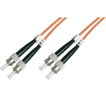 Beek ST-ST Fiber Optik Patch Kablo, Multimode OM 1 62.5/125 Duplex, 3.0mm, LSZH, 2 metre