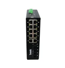 Beek Yönetilebilir L2+ Endüstriyel PoE Switch<br>
8 x 10/100/1000T IEEE802.3af/at PoE+ port (Port başına 30.8 watt) (PoE Güç Bütçesi maks. 240 Watt)<br>
2 x 10/100/1000T (Combo)<br>
4 x 1/10G SFP+<br>
Din-Ray montajına uygun<br&