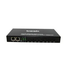 Beek Yönetilemeyen Gigabit Fiber Switch<br>
8 x 1000Base-X SFP yuva<br>
2 x 10/100/1000Mbps port<br>
Fansız<br>
Beek 8 port 1000M SFP Fiber Ethernet Switch with 2G Port
