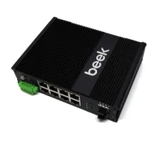 Beek Yönetilemeyen L2 Endüstriyel PoE Switch<br>
 8 x 10/100/1000T IEEE802.3af/at PoE+ port (Port başına 30.8 watt) (PoE Güç Bütçesi maks. 240 Watt)<br>
2 x 1G SFP<br>
Din-Ray montajına uygun<br>
Beek Unmanaged L2 Industrial PoE Sw