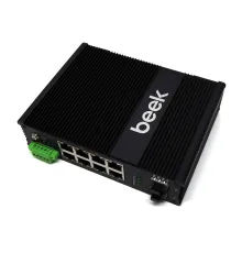 Beek Yönetilemeyen L2 Endüstriyel PoE Switch<br>
 8 x 10/100/1000T IEEE802.3af/at PoE+ port (Port başına 30.8 watt) (PoE Güç Bütçesi maks. 240 Watt)<br>
2 x 1G SFP<br>
Din-Ray montajına uygun<br>
Beek Unmanaged L2 Industrial PoE Sw