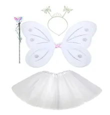 Beyaz Kostümü - Beyaz Kostüm Aksesuar Seti 4 Parça